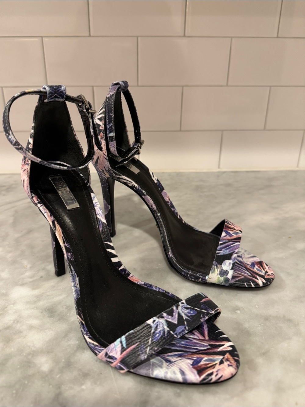 SCHUTZ patterned heels. Size 6.5 NWOT
